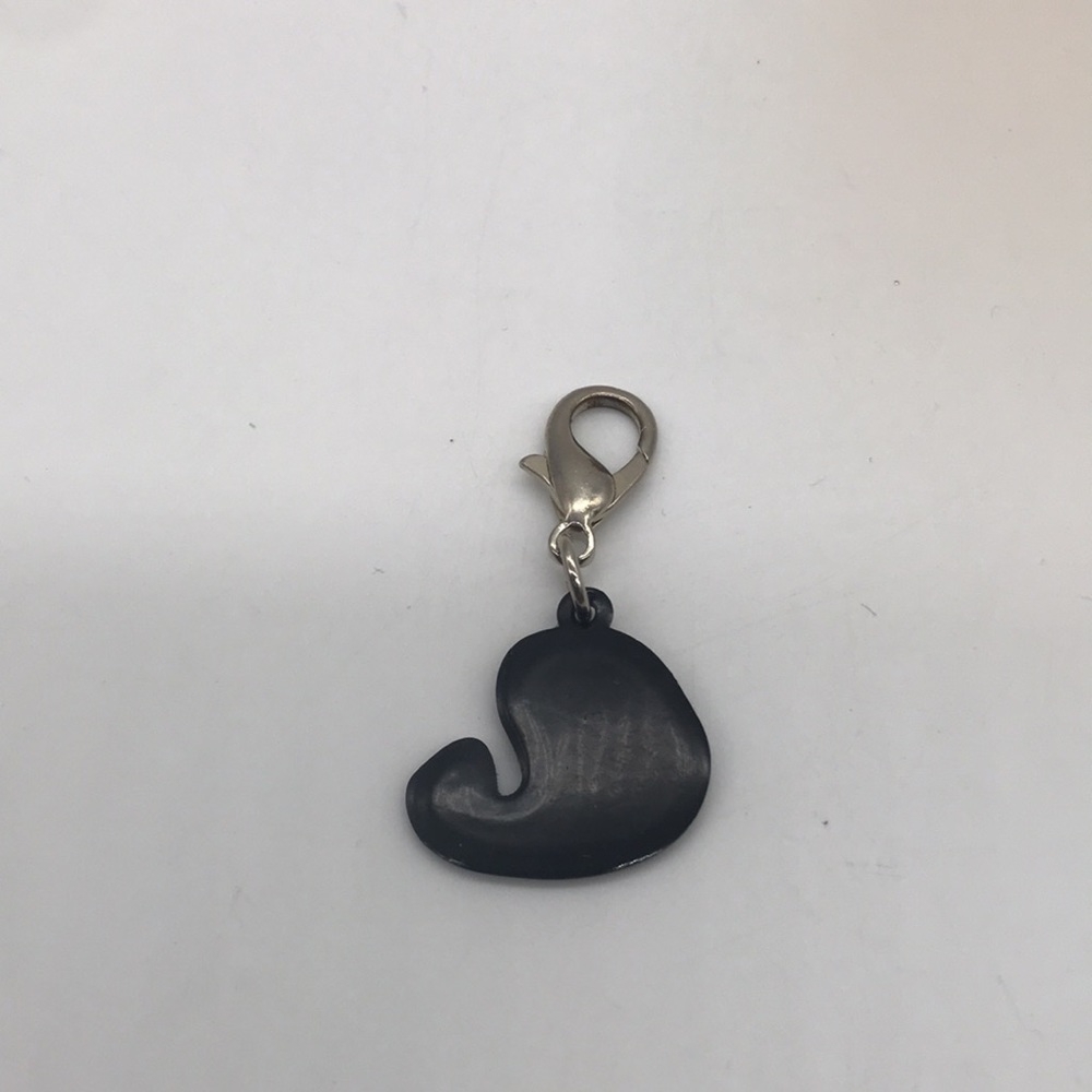 Dog Collar Charm-Black & White Foam Ghost size 1” - Picture 2 of 3